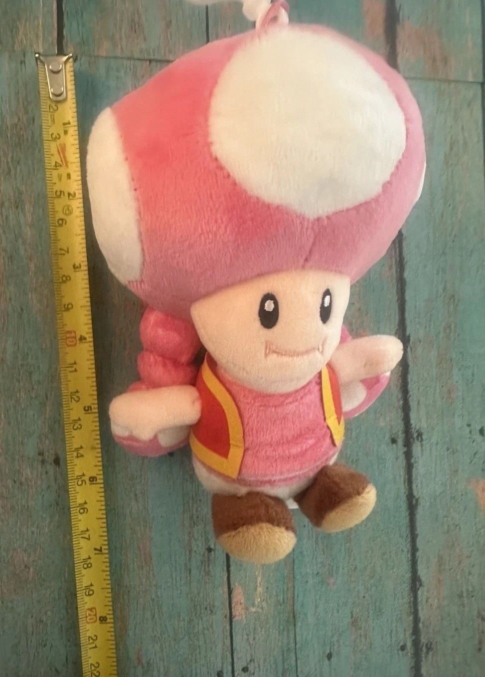 NEW Super Nintendo World Toadette Pink Plush Backpack Clip •Bag Charm