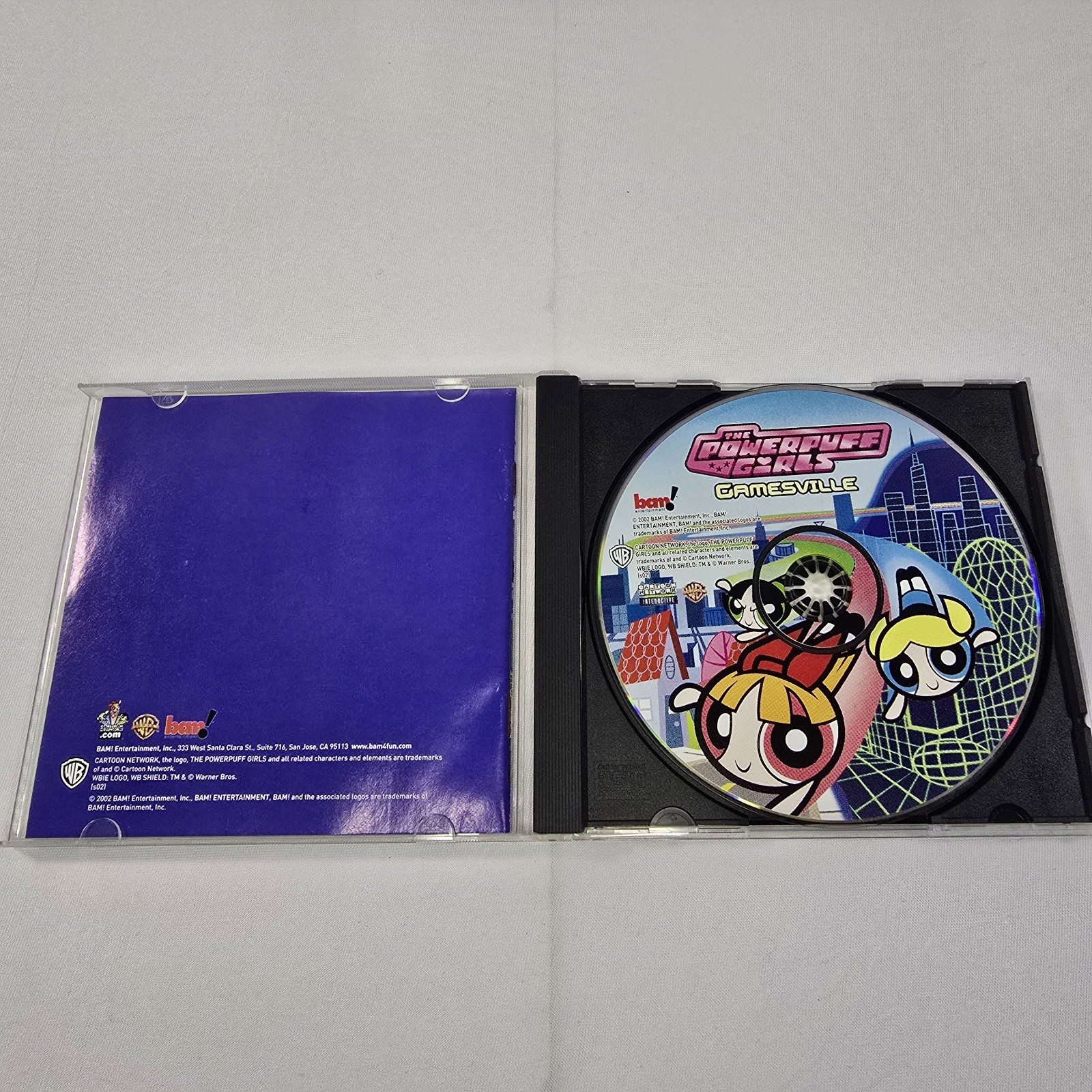 Rare PC CD-ROM The PowerPuff Girls Gamesville Video Game Disc 2002