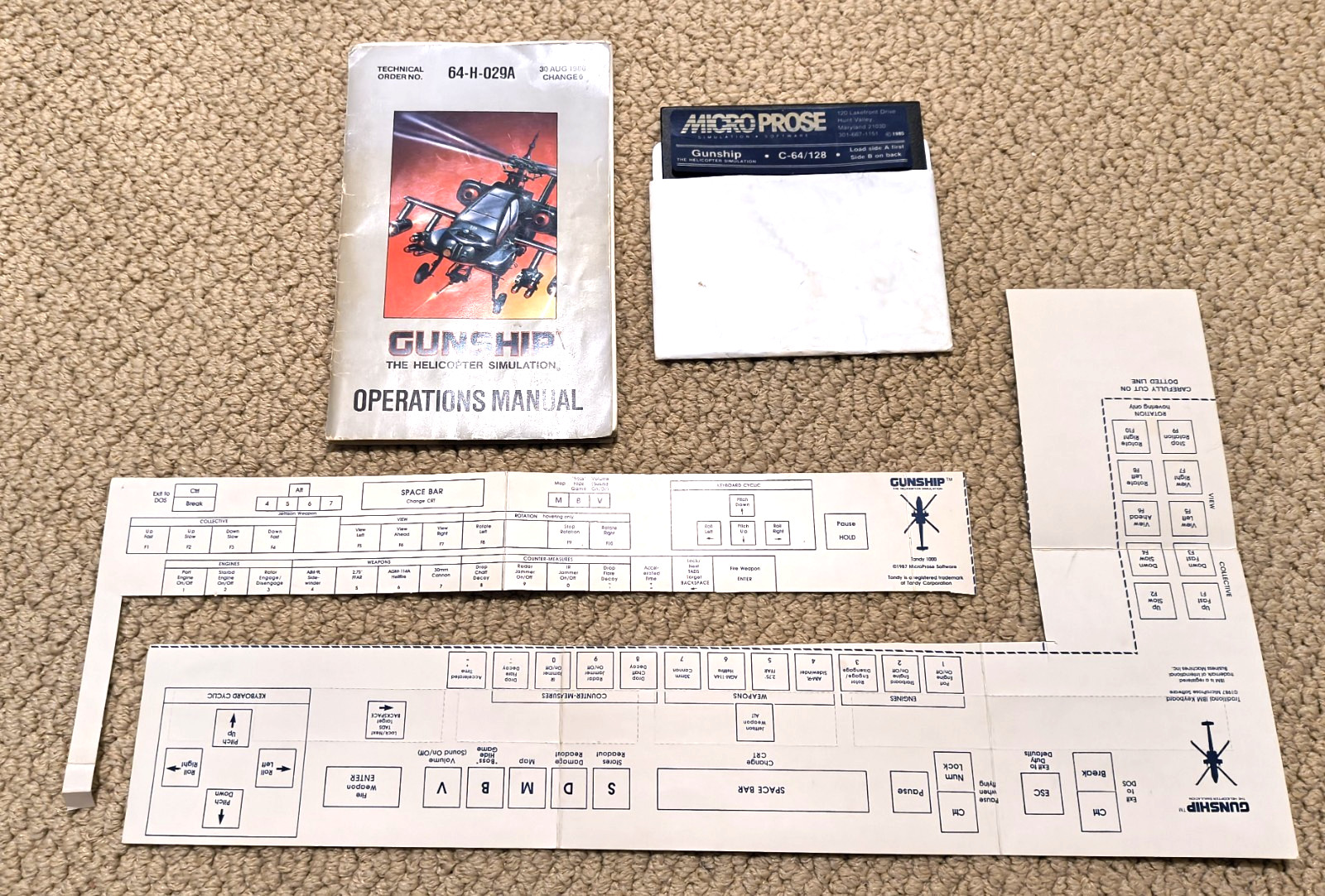 Gunship 5.25 Disk for the Commodore 64 and 128 C64 C128! Tested!