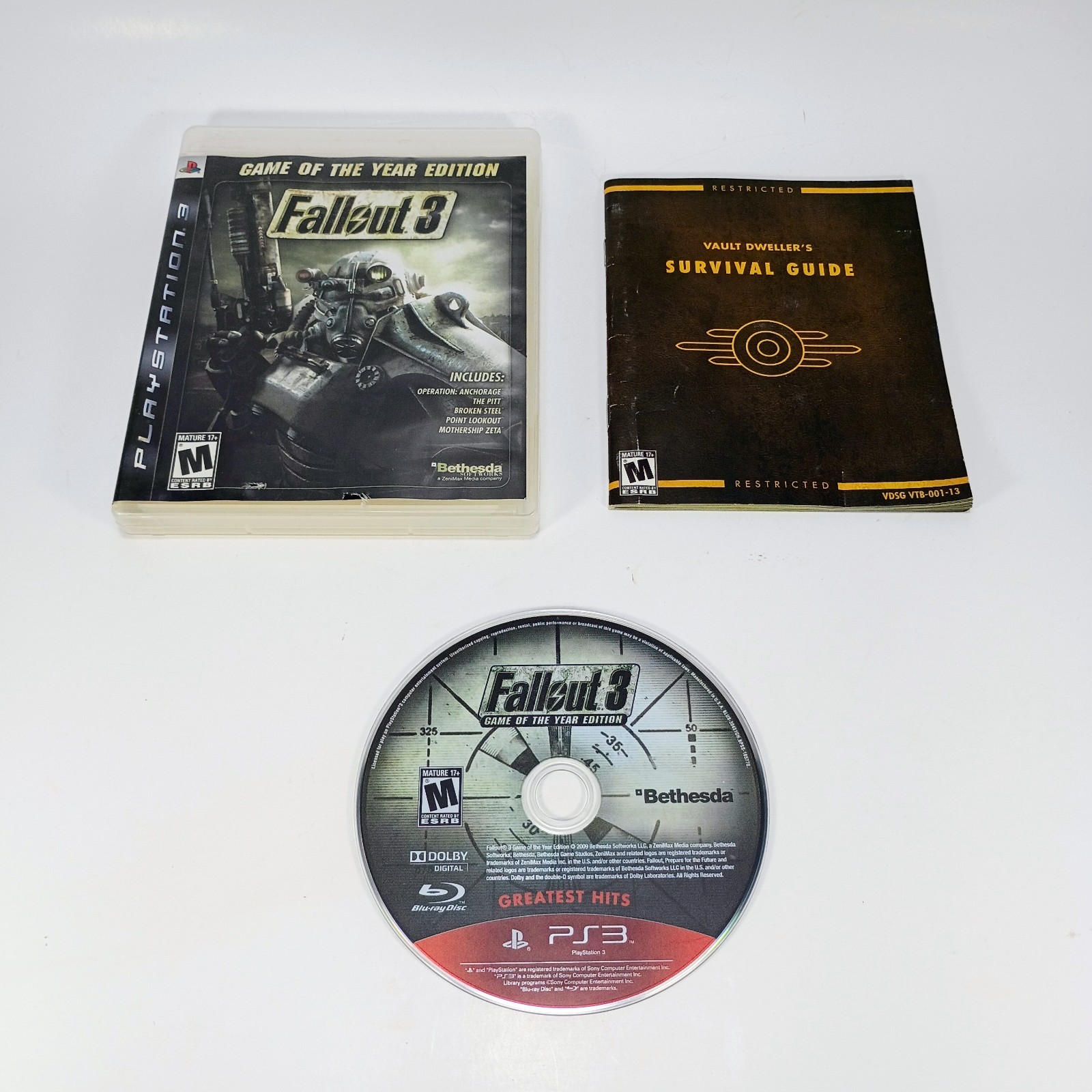 Fallout 3 Game of the Year Edition Sony PlayStation 3 PS3 Complete In Box CIB
