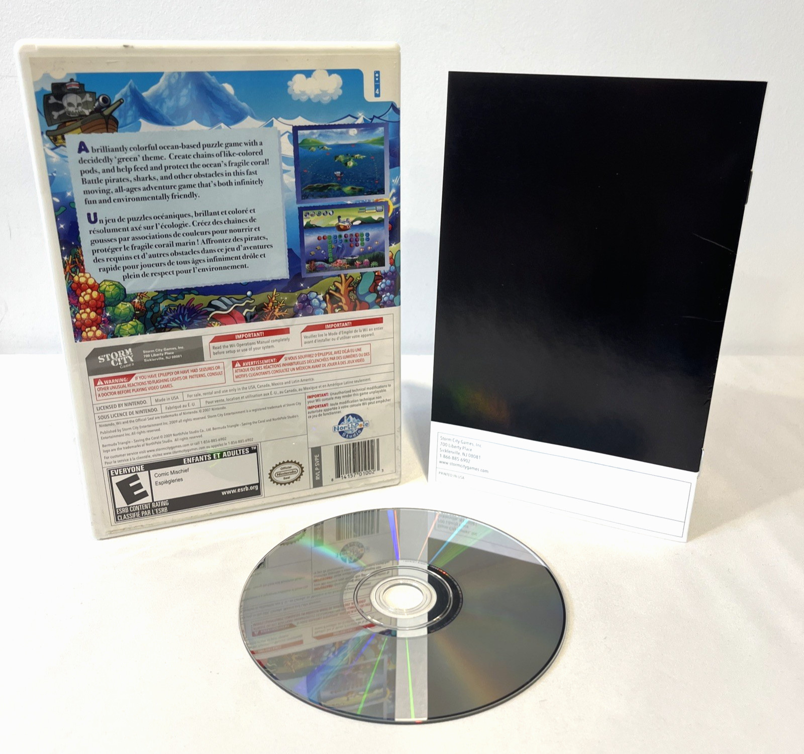 BERMUDA TRIANGLE SAVING THE CORAL NINTENDO WII COMPLETE 2009 STORM CITY GAMES