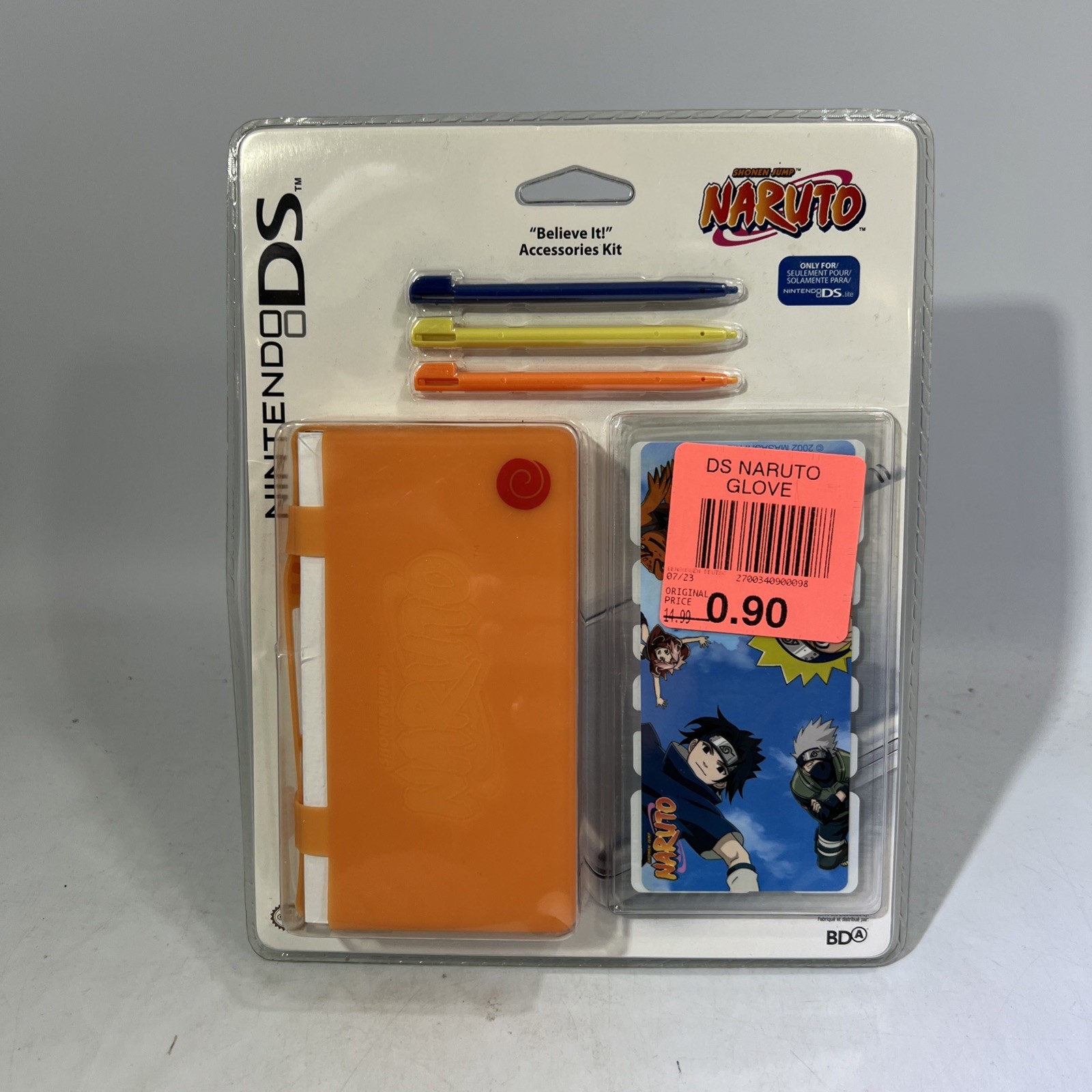Nintendo DS Naruto Shonen Jump Believe It Accessories Kit Sealed #ML