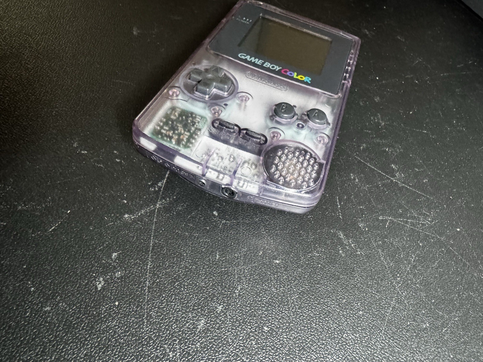 Nintendo Game Boy Color Atomic Purple W/ 2 Games Star Wars Episode One Racer GBC