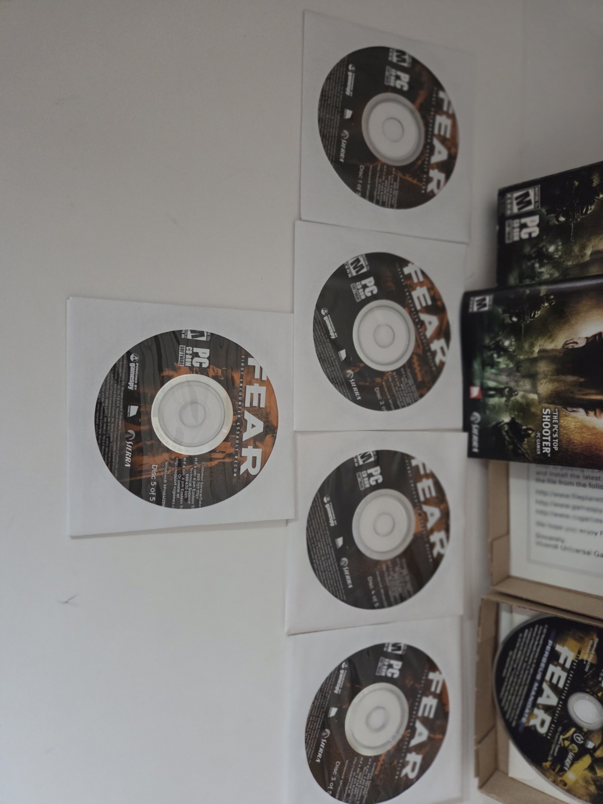 Fear PC CD ROM Perseus Mandate DVD ROM
