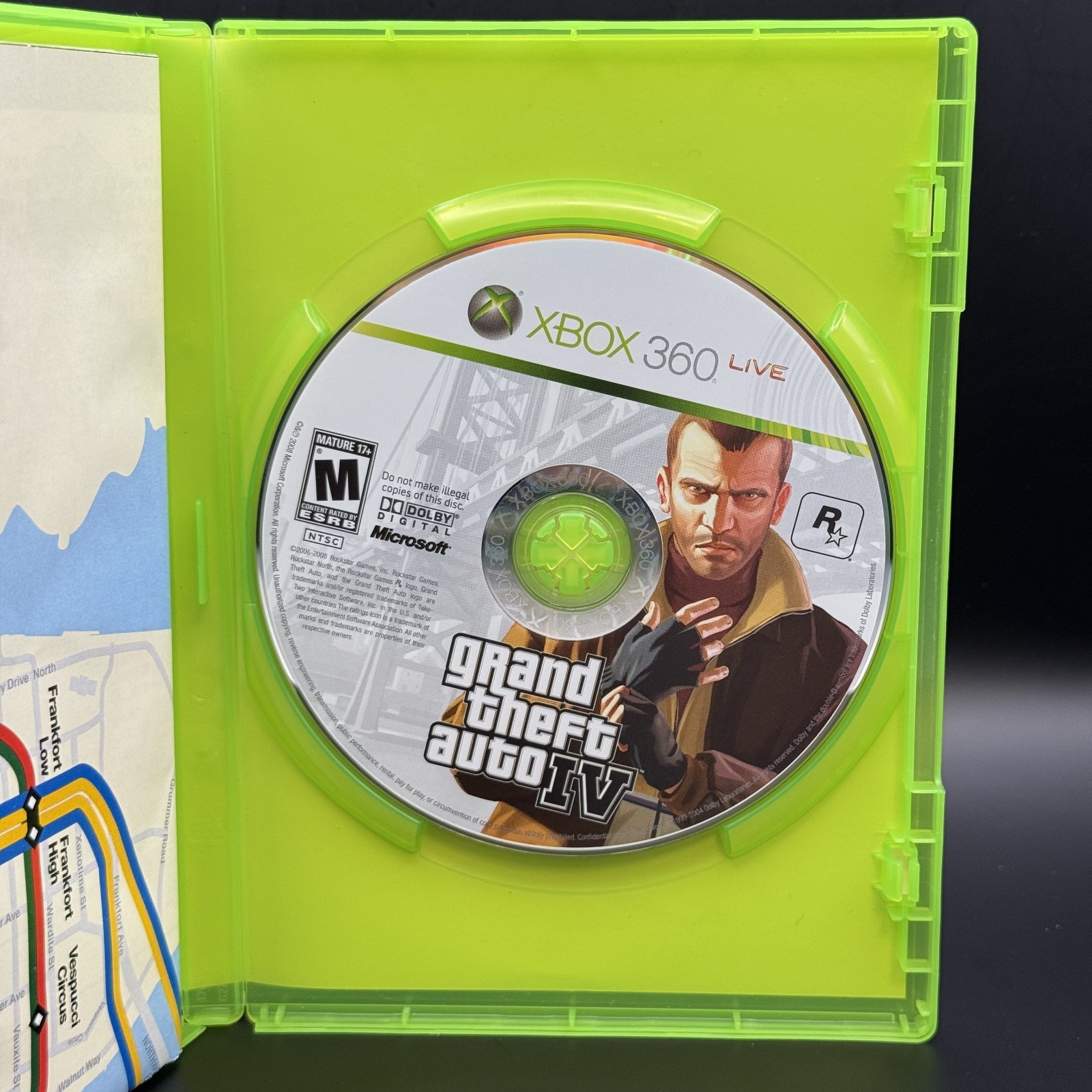 Xbox 360 Live Grand Theft Auto IV CIB COMPLETE IN BOX 2008 Map Manual Included