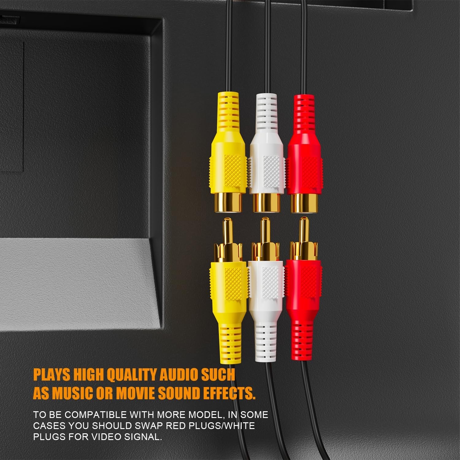23CM High-Speed RCA to AV Adapter Cable for Seamless TCL TV Connection