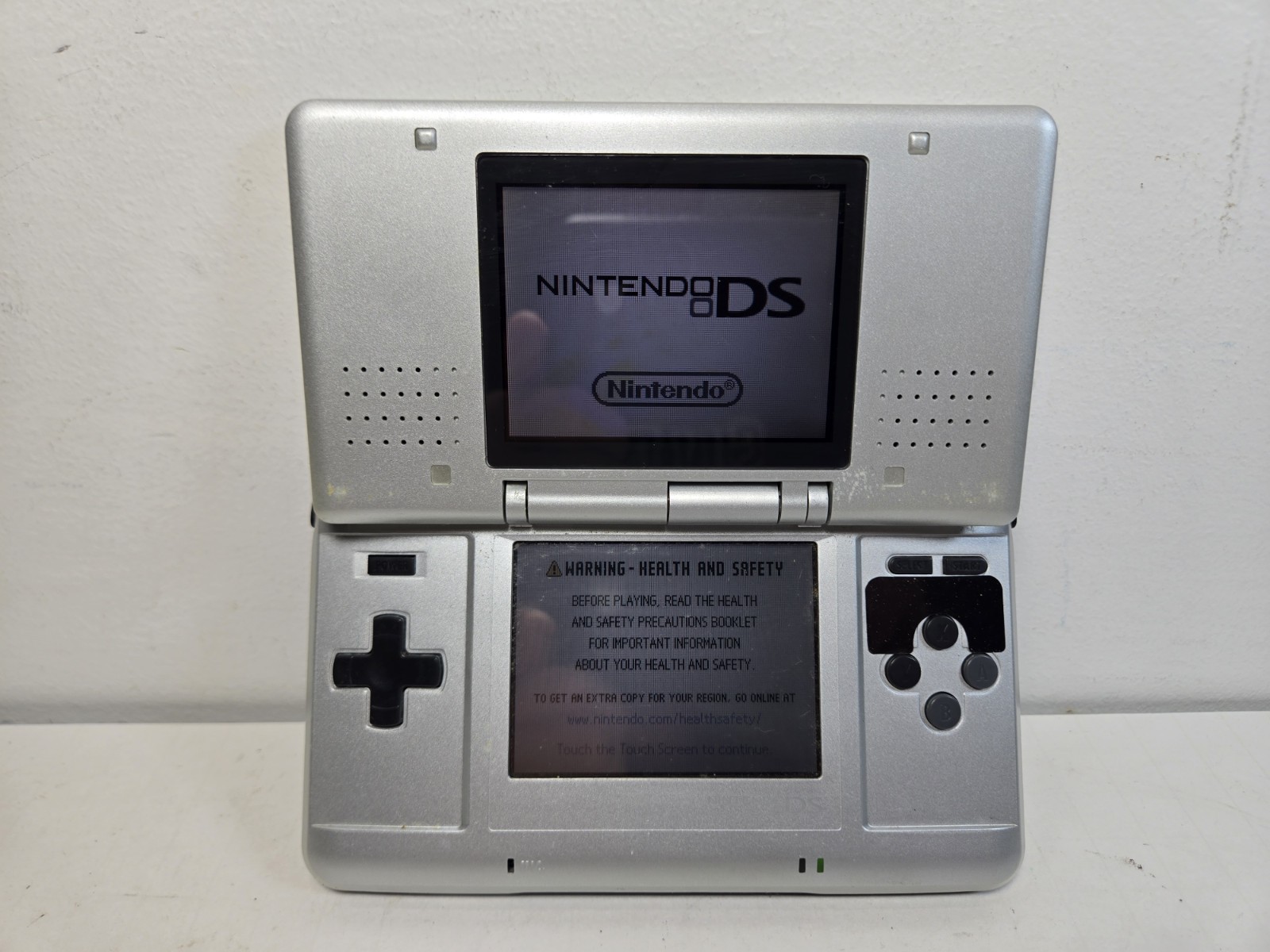Nintendo DS Original Console NTR-001 with Charger Silver Tested Works