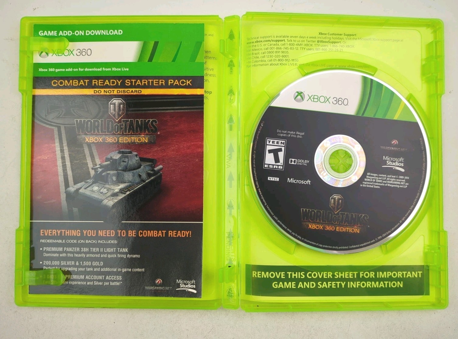 World of Tanks Xbox 360 Edition Unplayable Online Only Read Complete CIB