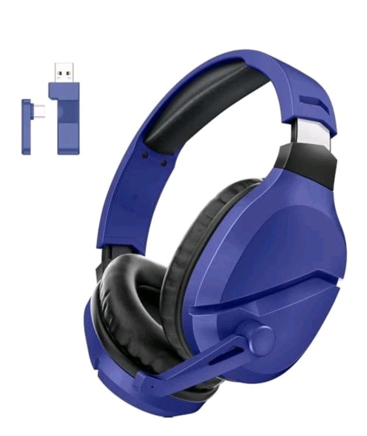 WolfLawS TA2000 Wireless Noise Cancelling Gaming Headset Bluetooth USB Navy Blue