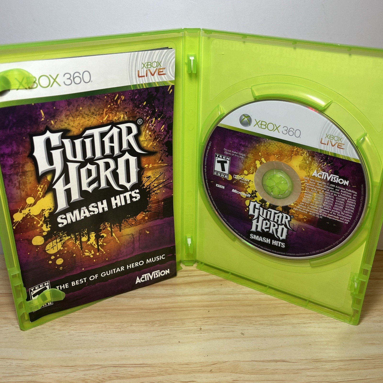 Guitar Hero Smash Hits Microsoft Xbox 360, 2009, Complete in Box CIB Tested