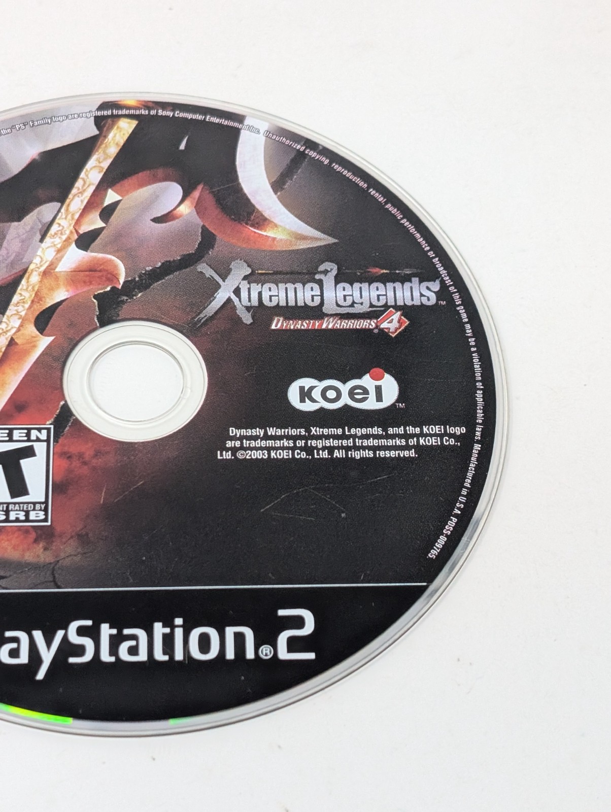 Dynasty Warriors 4: Xtreme Legends (Sony PlayStation 2, 2003) Disc Only