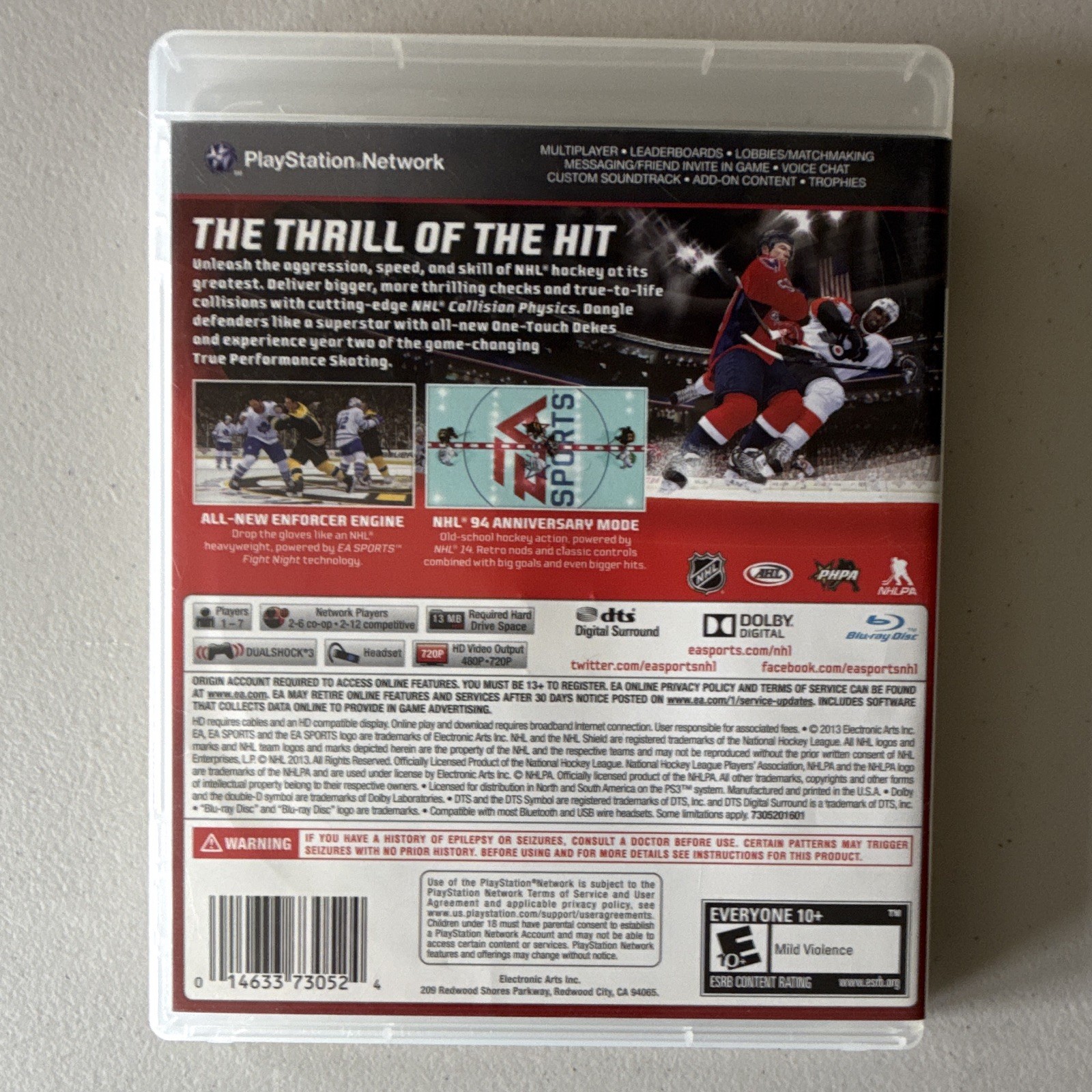 EA Sports NHL 14 PS3 game