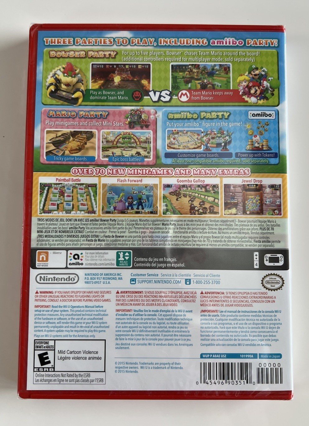 Nintendo: Mario Party 10 Wii U Brand New! Factory Sealed RARE! Red Case Variant