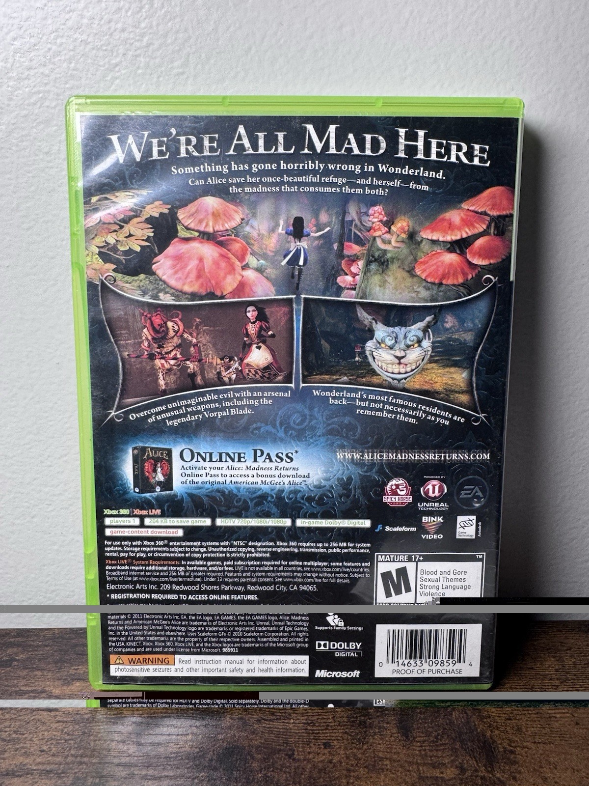 Alice: Madness Returns (Xbox 360) • CIB Complete w/Insert • Tested & Working