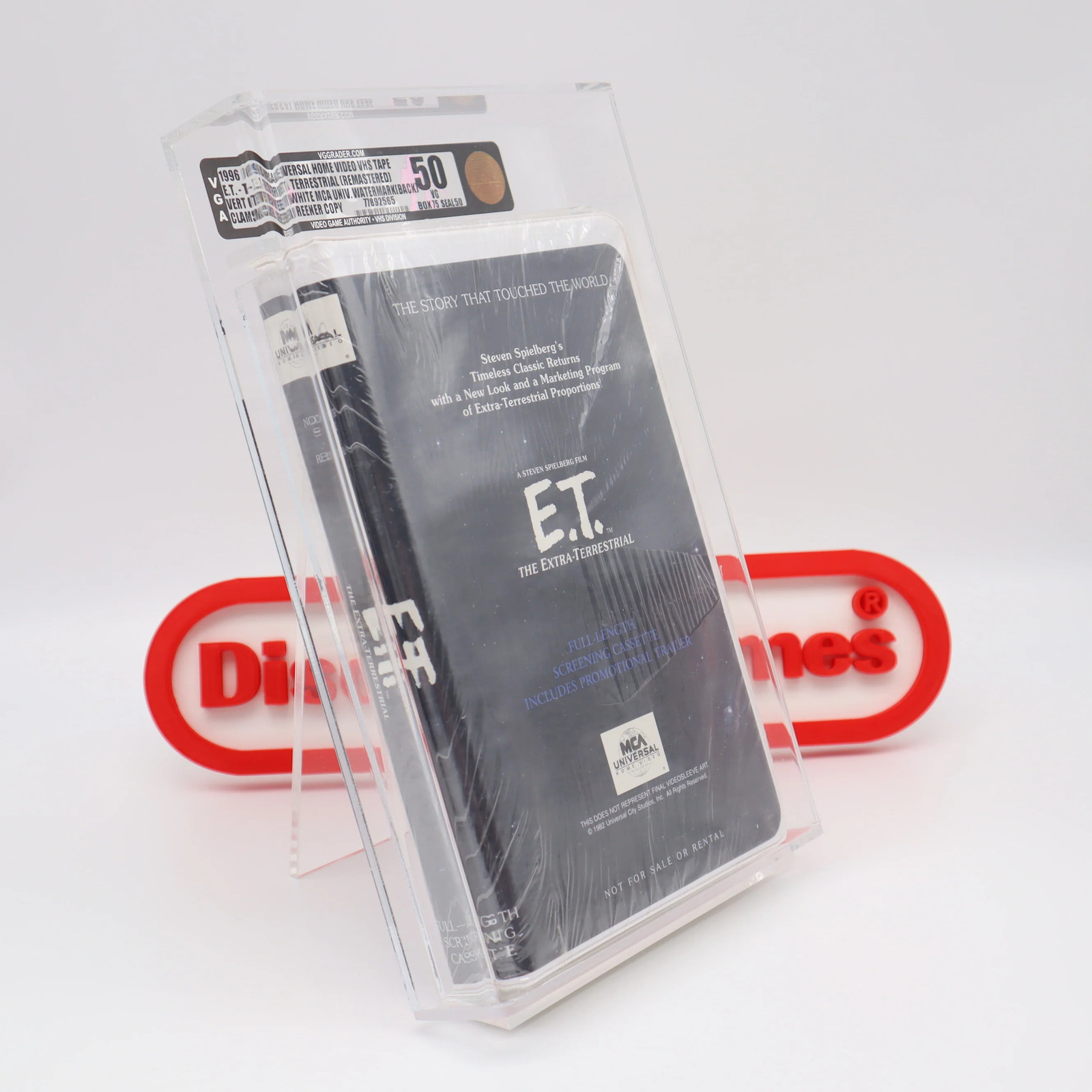 VHS ET / E.T. THE EXTRA TERRESTRIAL – CLAMMSHELL SCREENER! VGA GRADED 50 Sealed!