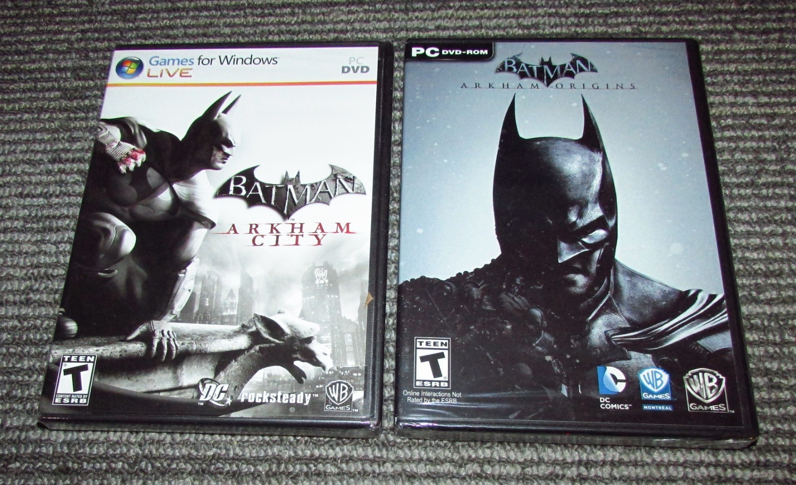 Batman: Arkham Origins & Arkham City (PC, DVD-Rom) Brand New / Fast Shipping