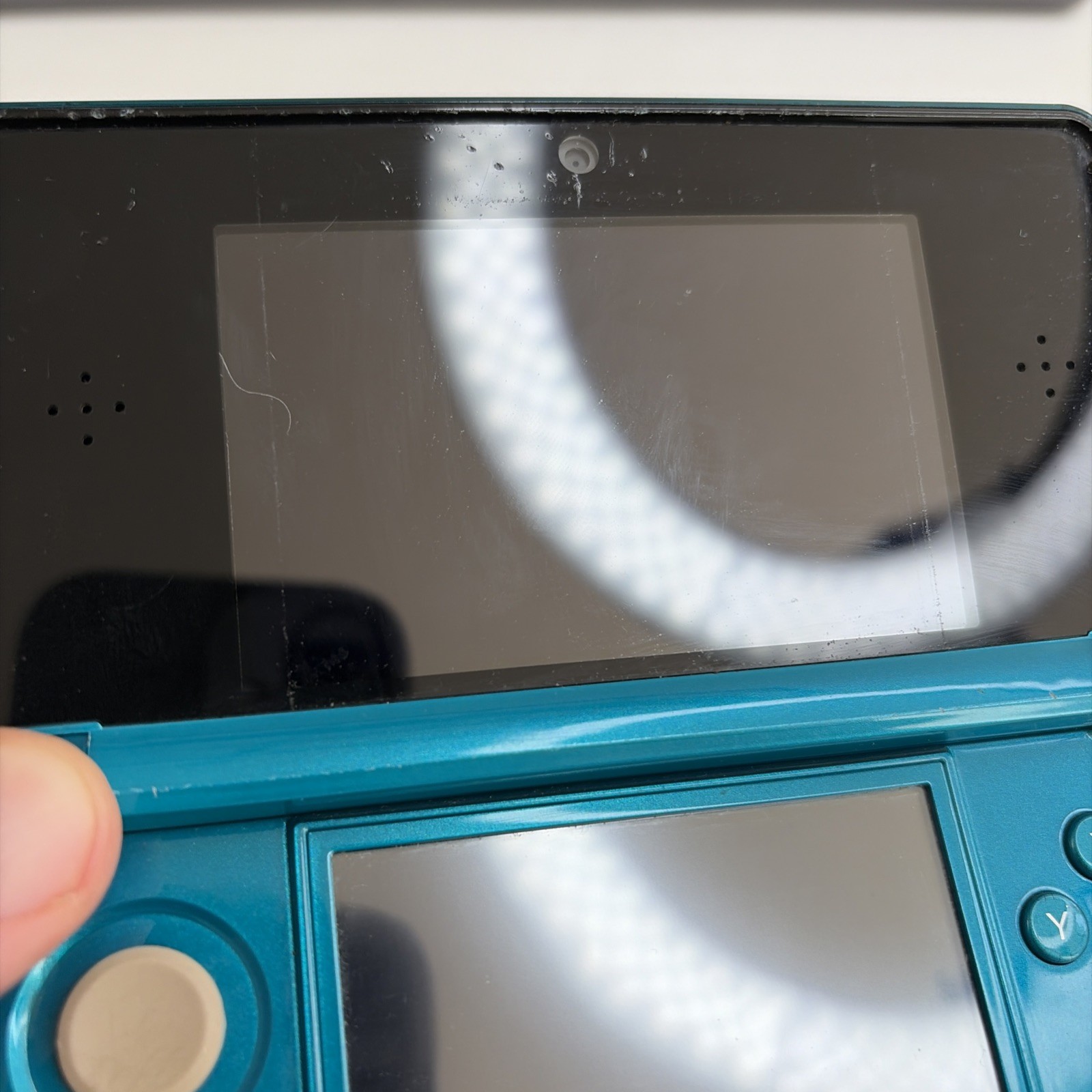 Nintendo 3DS System – Aqua Blue, Charger & Tested US Model