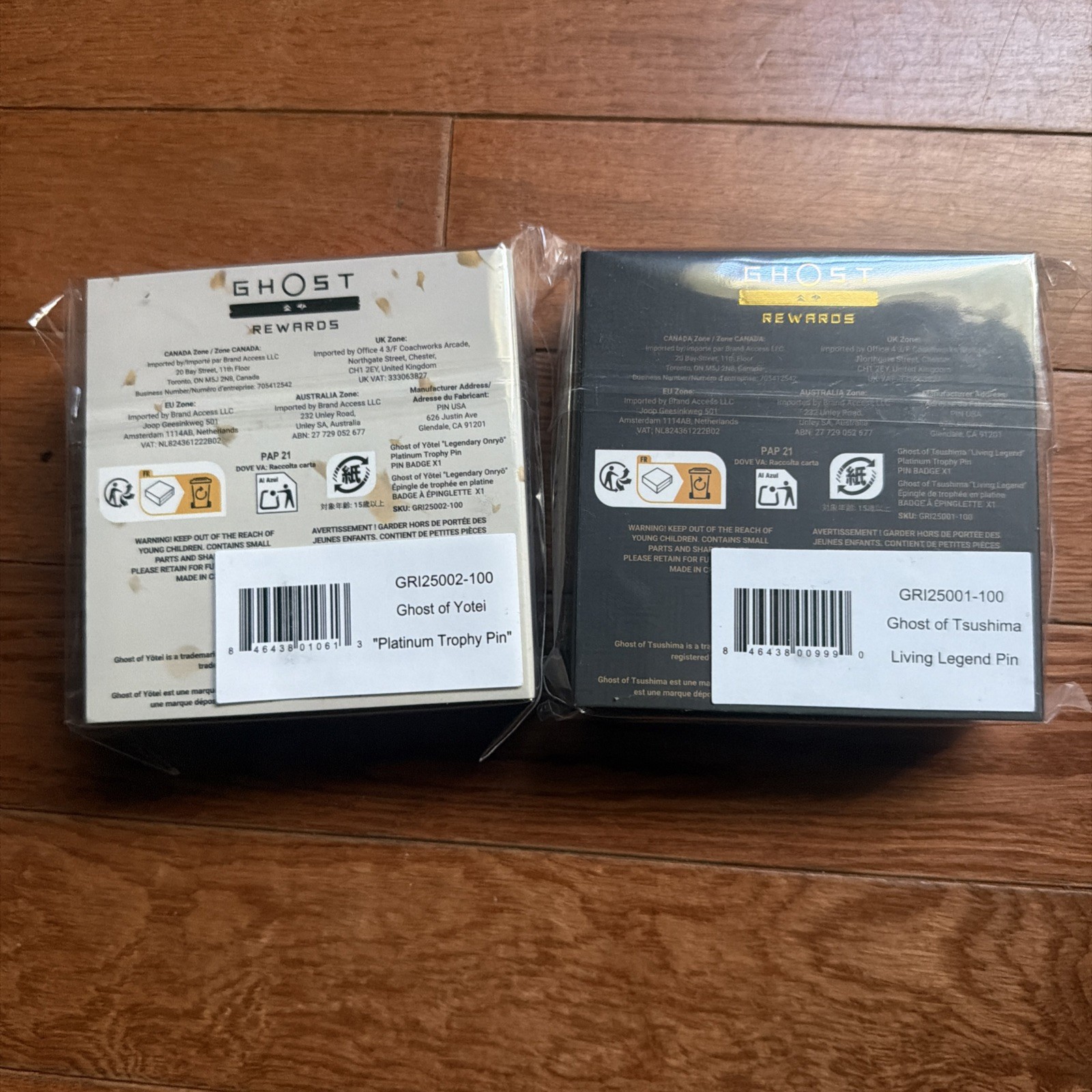 Ghost of Tsushima / Yotei – Living Legend Platinum Trophy Pins – Limited Edition