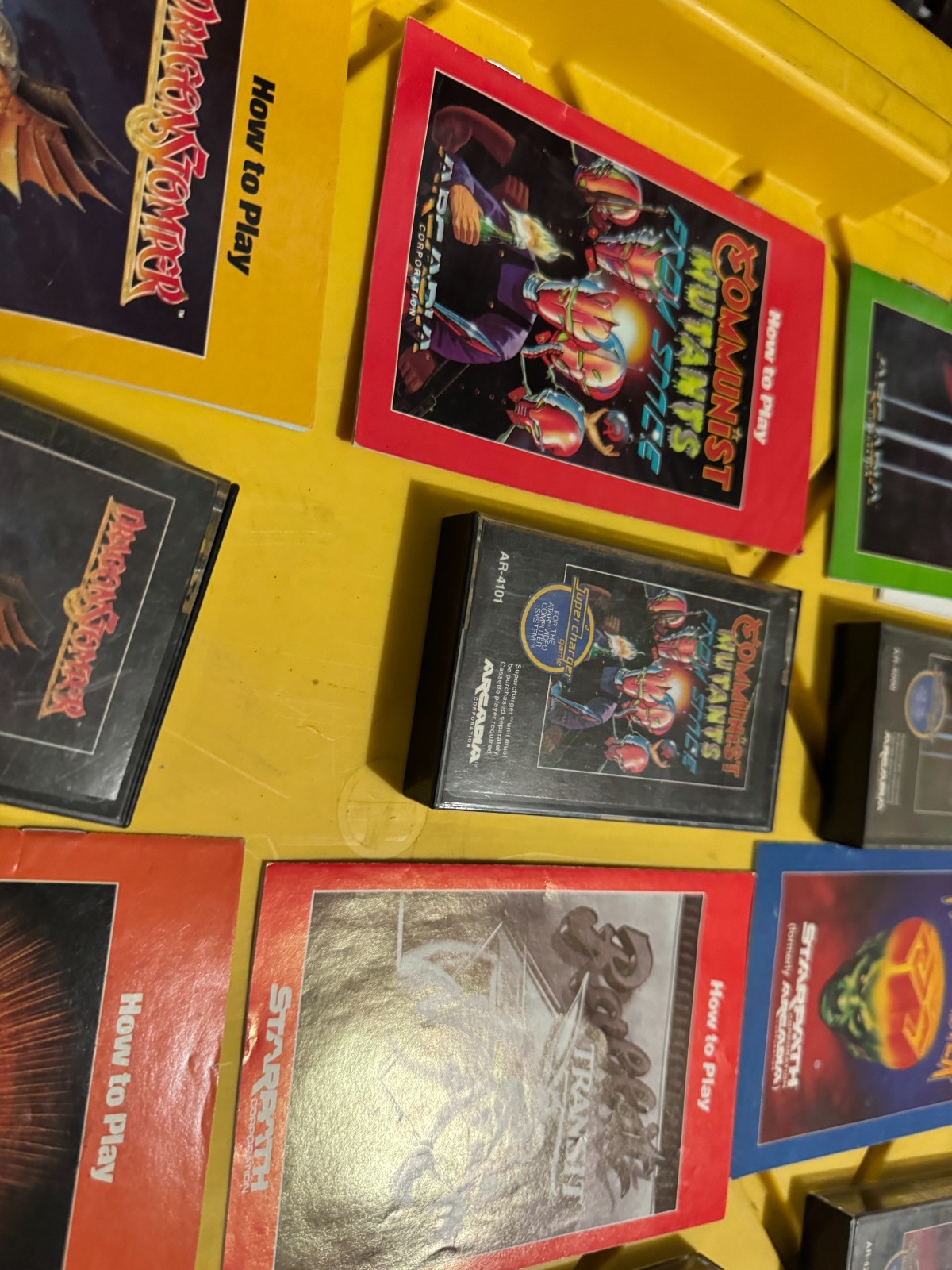 Vtg Supercharger Starpath Arcadia Atari VCS 8 Cassette Tapes Adapter Game UT