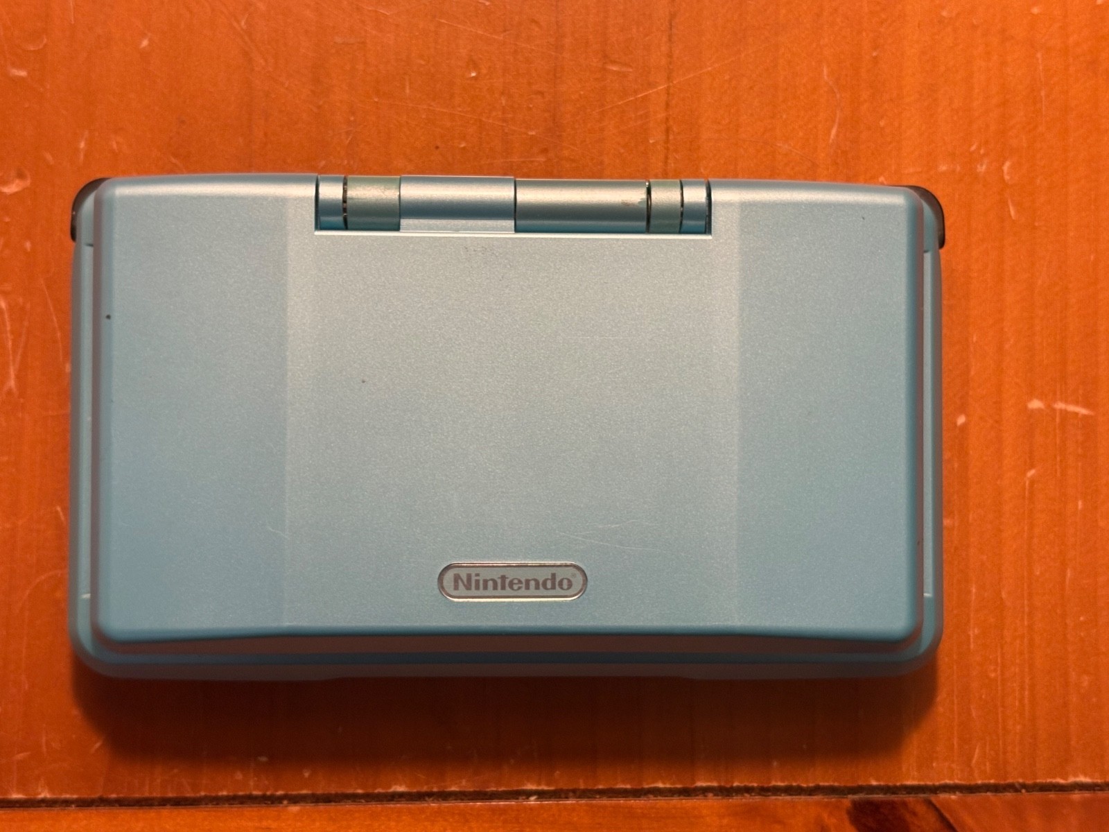 Nintendo DS Turquoise Blue Handheld System- Great Condition!- TESTED&WORKS (8D)