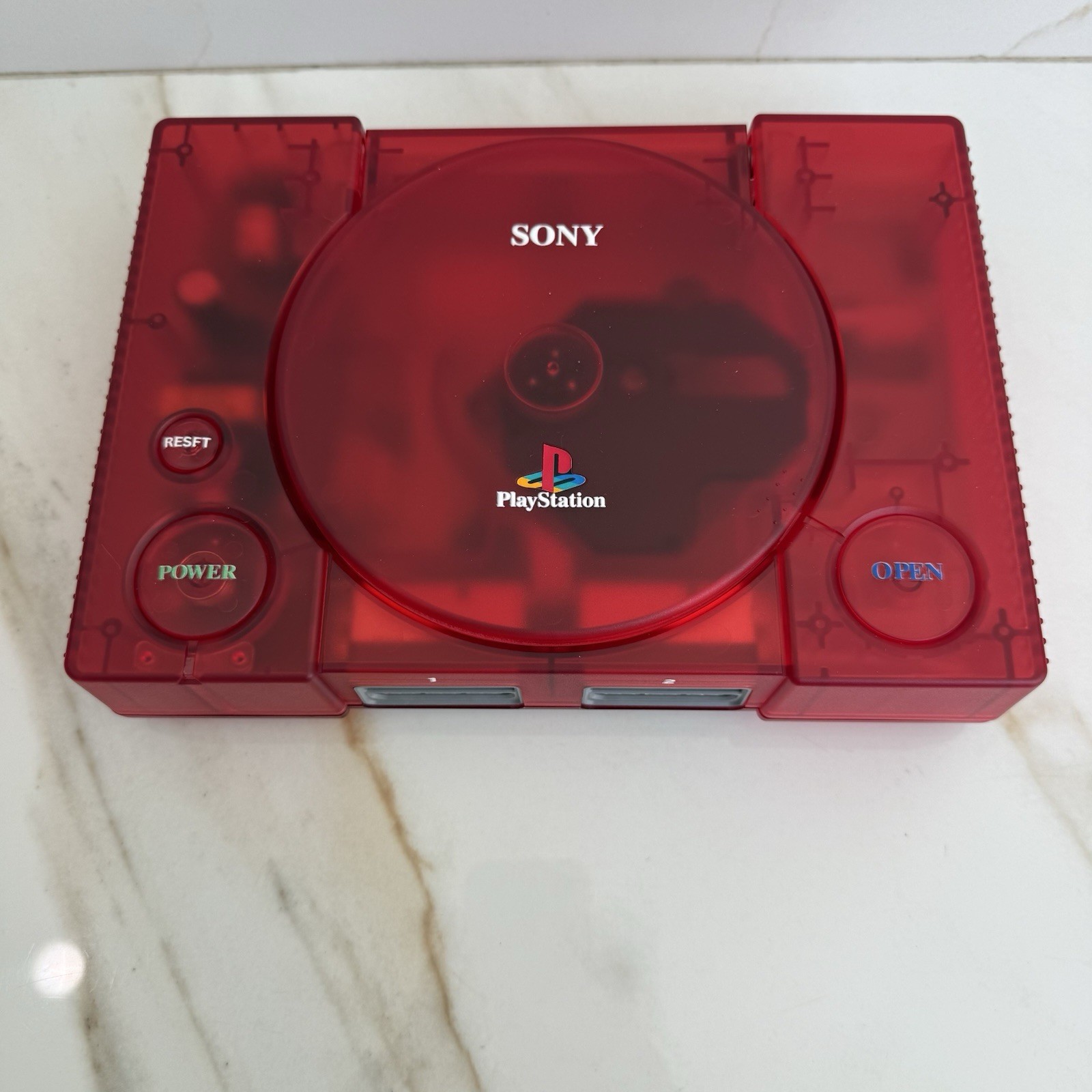 PS1 Sony PlayStation 1 Console (SCPH-9001) Bundle Translucent Red – New LASER