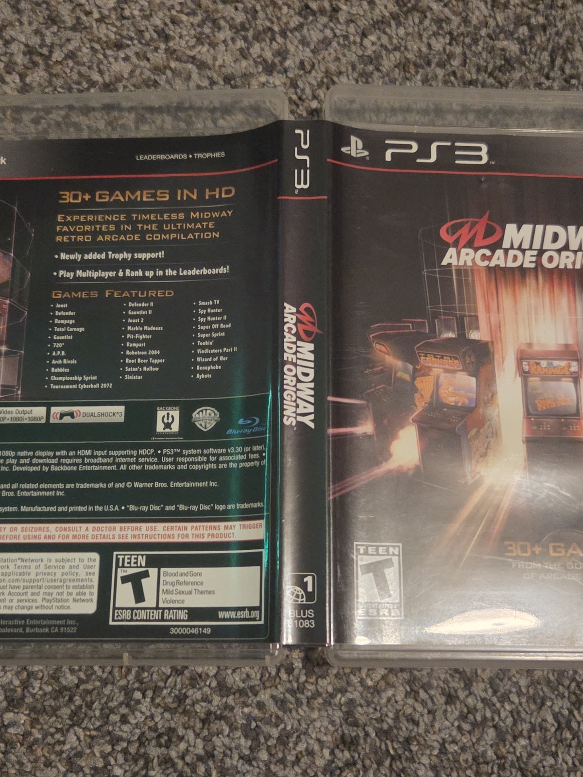Midway Arcade Origins w/ Manual (CIB, Sony PlayStation 3, PS3, 2012)