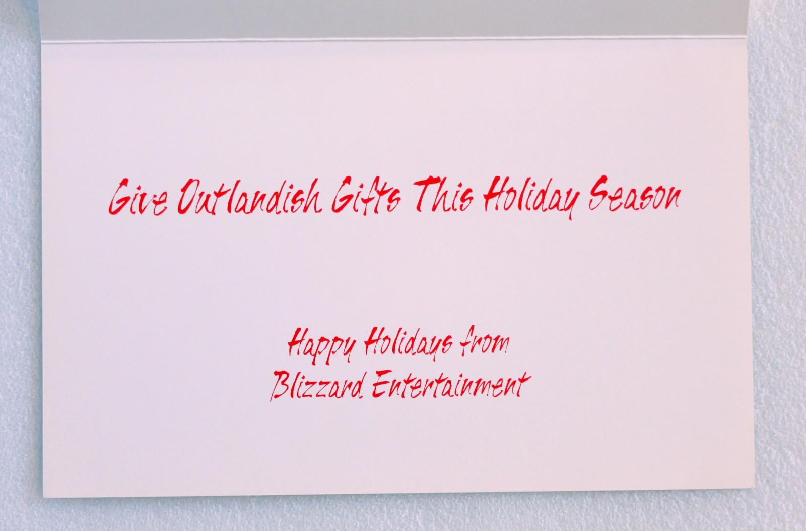 Blizzard Entertainment Christmas Cards (14 cards, 8 different designs), Unused
