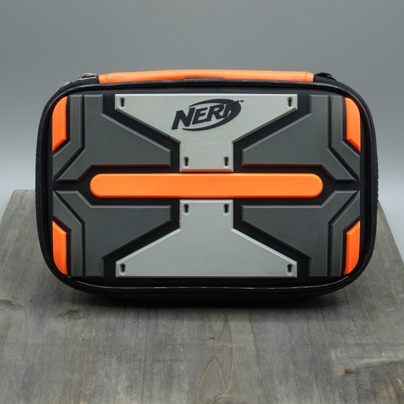 NERF Nintendo DS Orange Black Grey Travel/ Protectant Case /- Zip up
