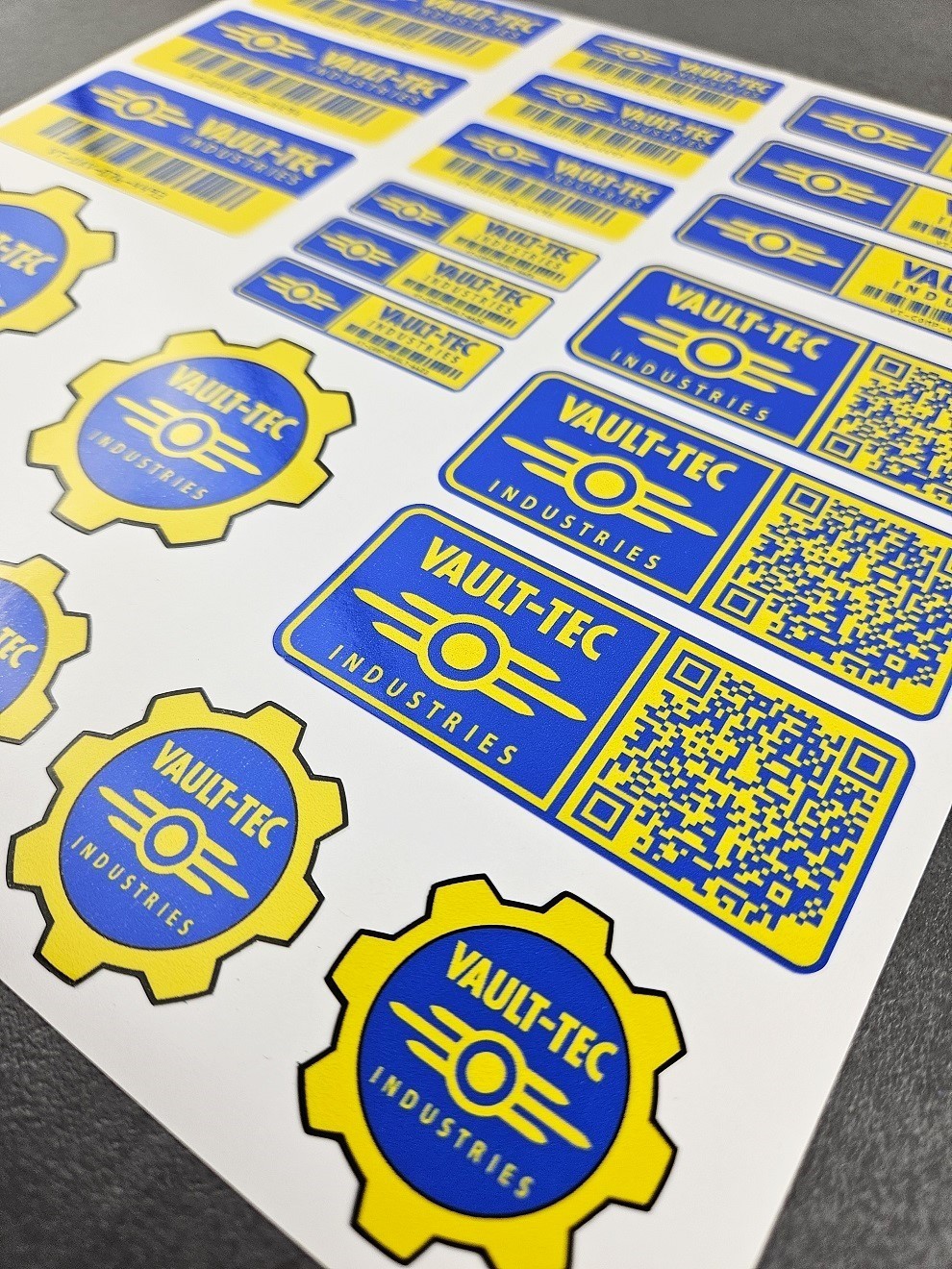 Vault-Tec Asset Tags Sticker Set – Fallout Inspired Decals Laptop Car Gaming