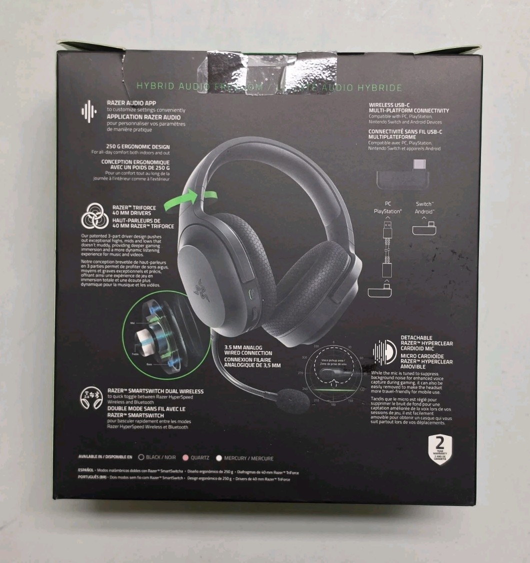 Razer Barracuda X Wireless Gaming Headset, Black – RZ04-04430100-R3U1