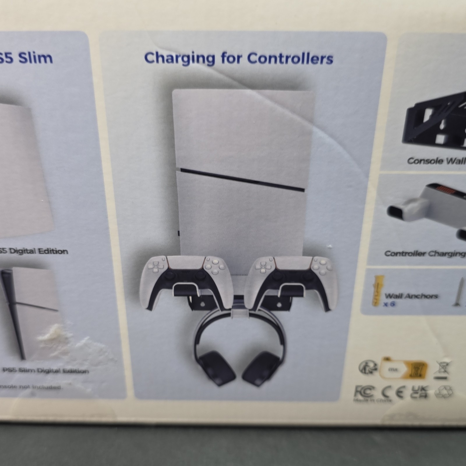 NexiGo Wall Mount Kit with Charging Station for PS5 and PS5 Slim/Pro Versions…
