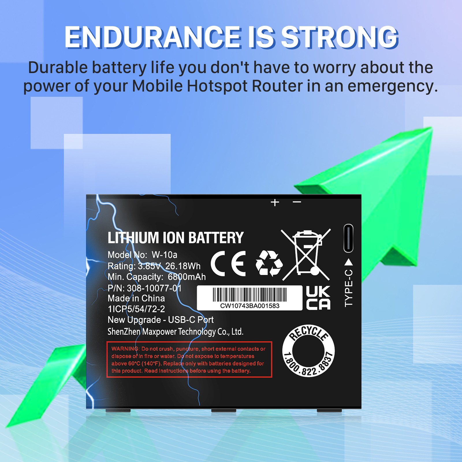 2 Pack W-10A For Netgear Nighthawk M2 W-10a 1ICP5/54/72-2 Battery 6800mAh USA