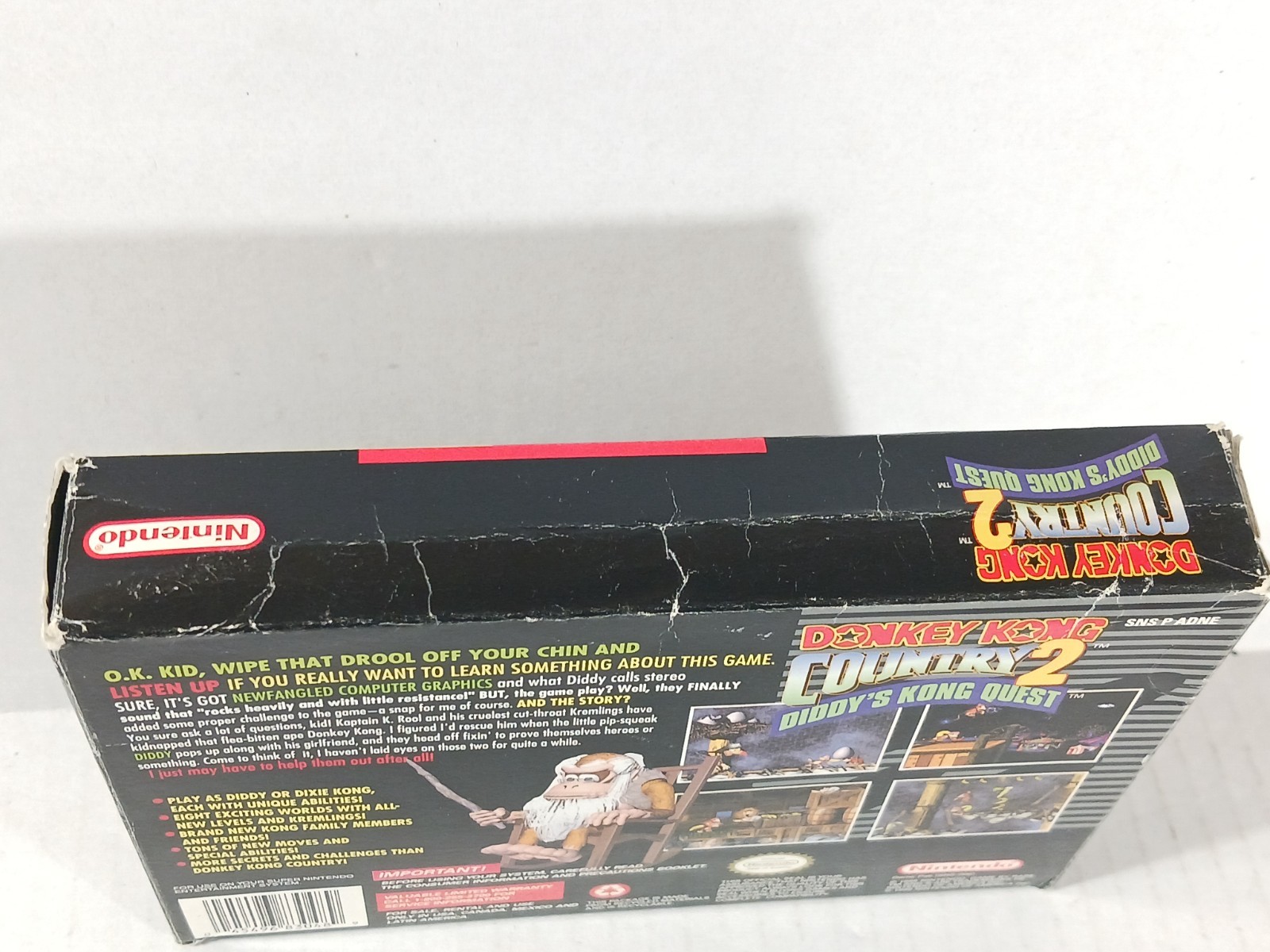 Donkey Kong Country 2 SNES Complete Box Game Manual Super Nintendo Authentic