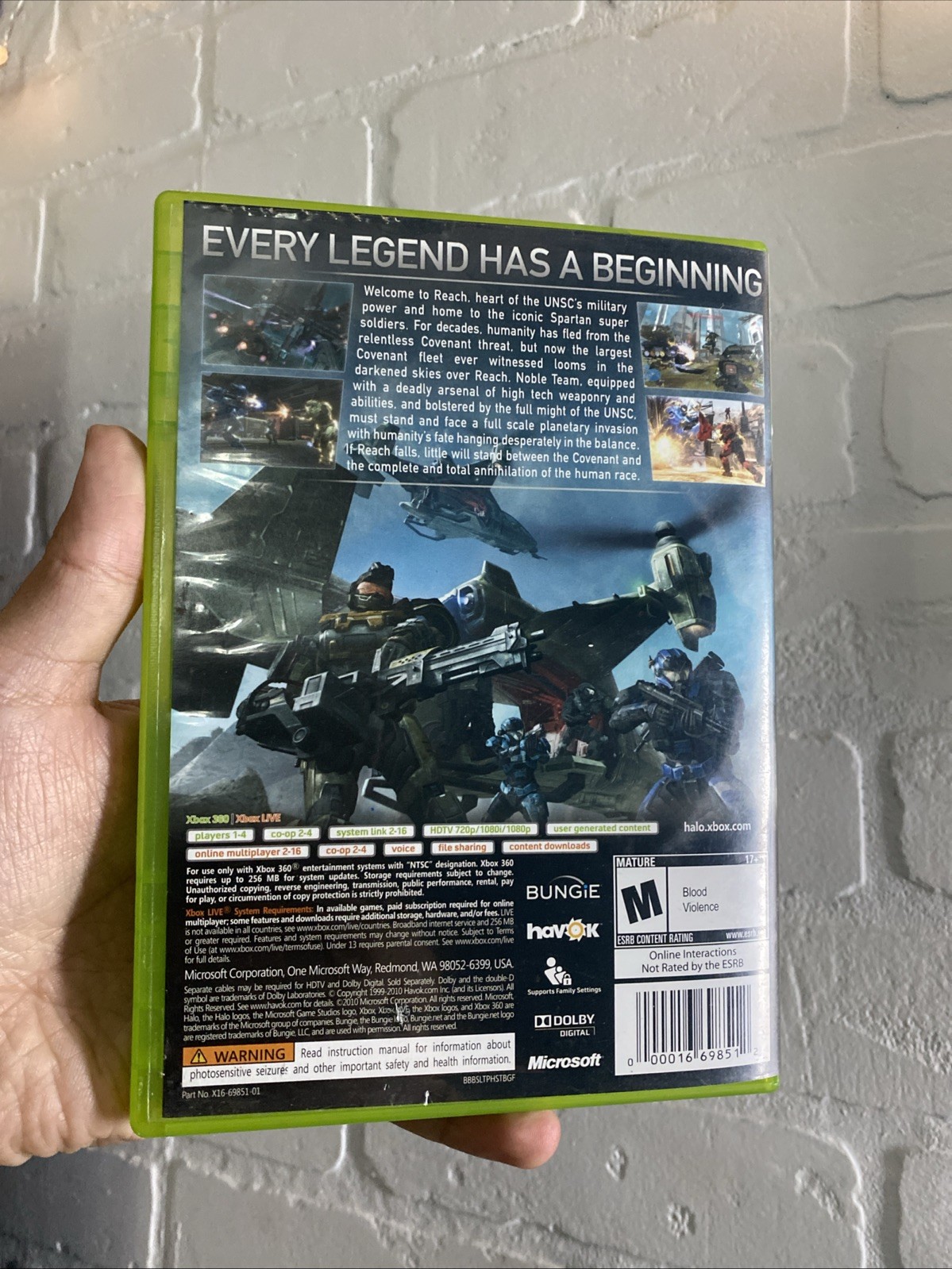 Halo Reach Xbox 360 Game Case SIGNED: SERINA – Case Only Meant For Display
