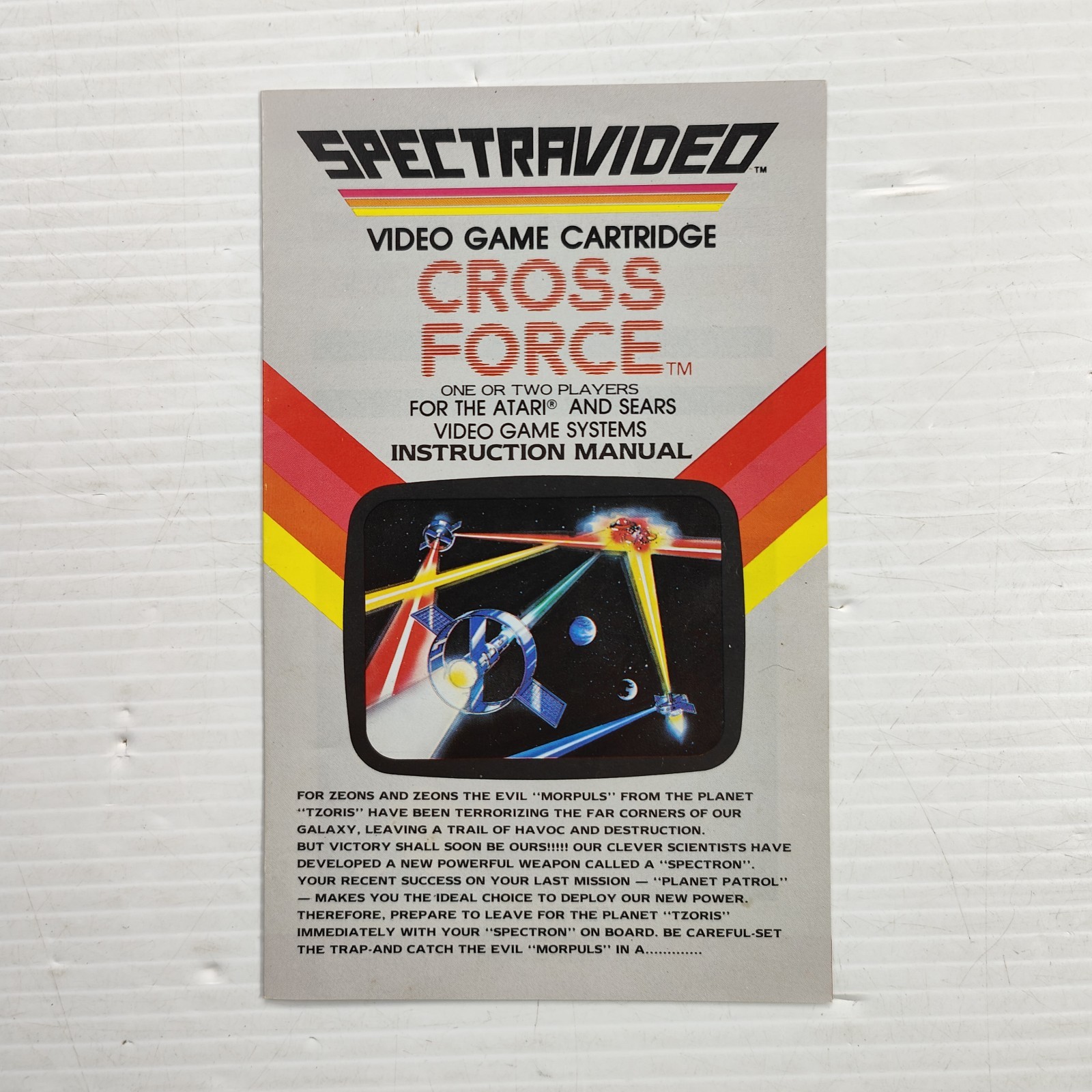 Atari 2600 Cross Force Game Spectravision 1982 CIB Complete in Box Collector