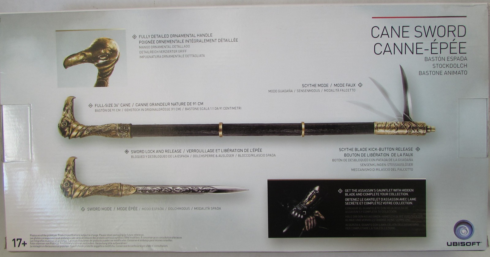 Assassin’s Creed SYNDICATE Jacob Frye’s Cane Sword UBISOFT NEW OPEN BOX
