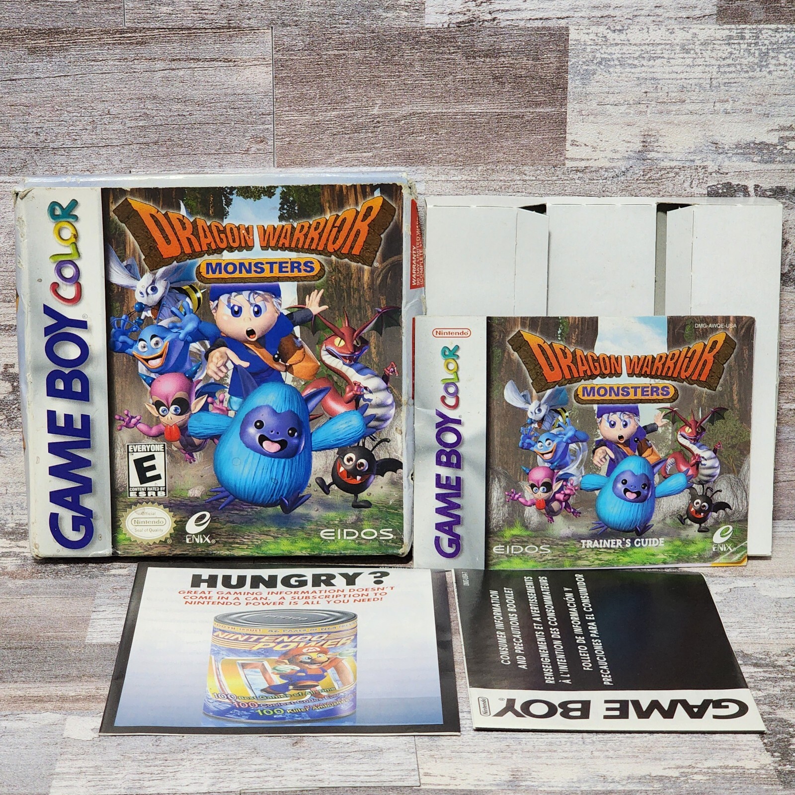Dragon Warrior Monsters (Game Boy Color, 2000) Box & Manual Only *NO GAME*