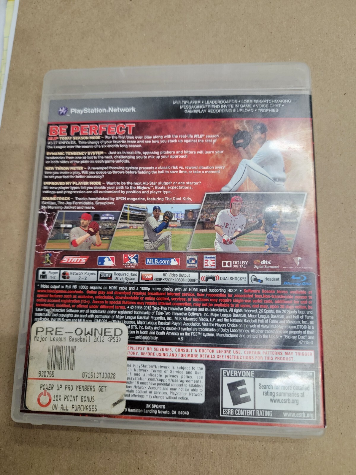 Major League Baseball 2K12 (Sony PlayStation 3, 2012)