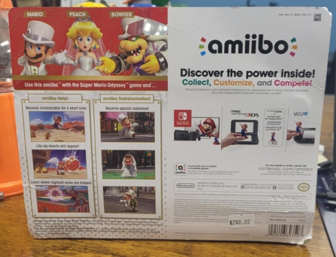 Mario/Peach/Bowser Amiibo Wedding 3 Pack Super Mario Odyssey (B186)