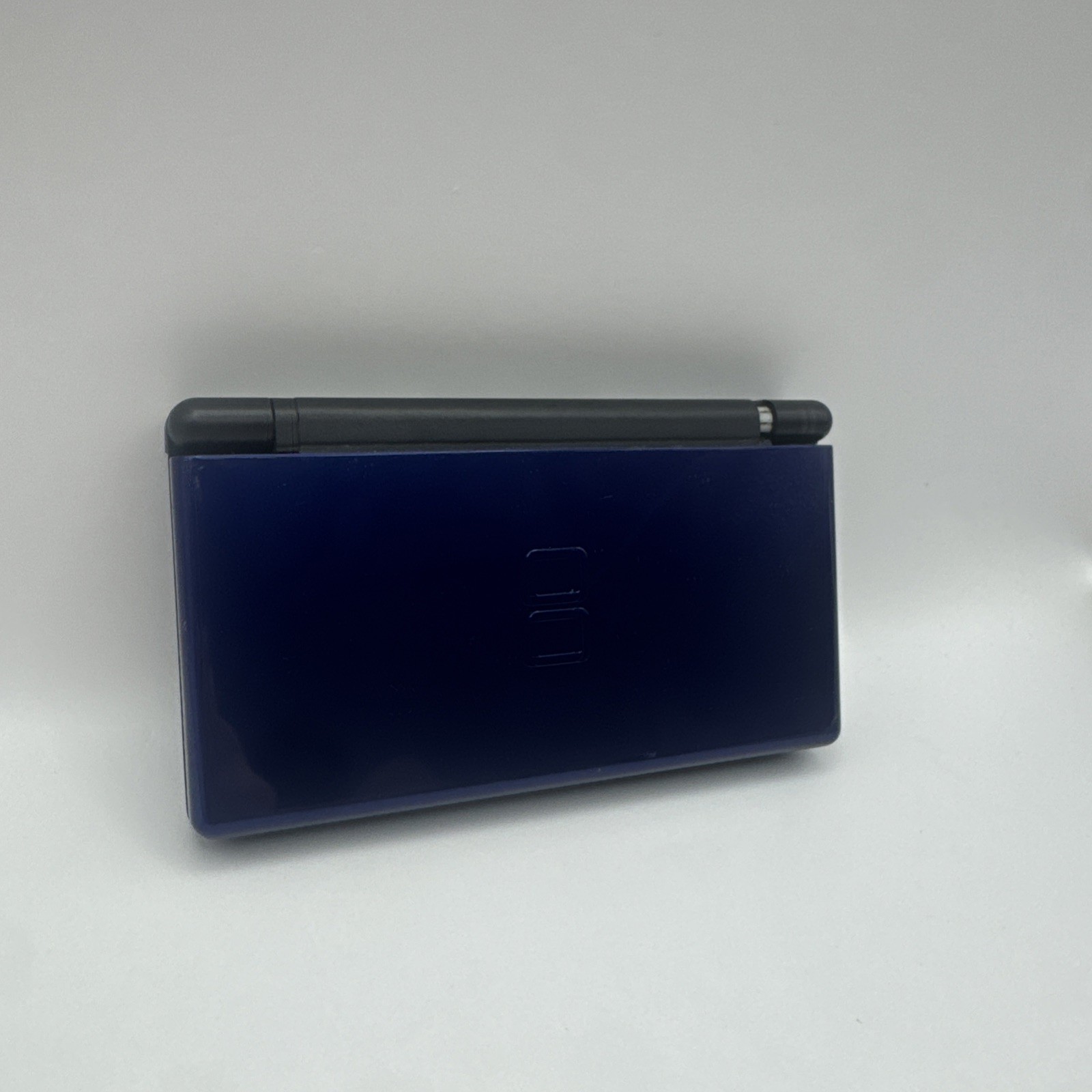 Nintendo DS Lite Handheld System Cobalt Blue Black Broken Hinges TESTED WORKS