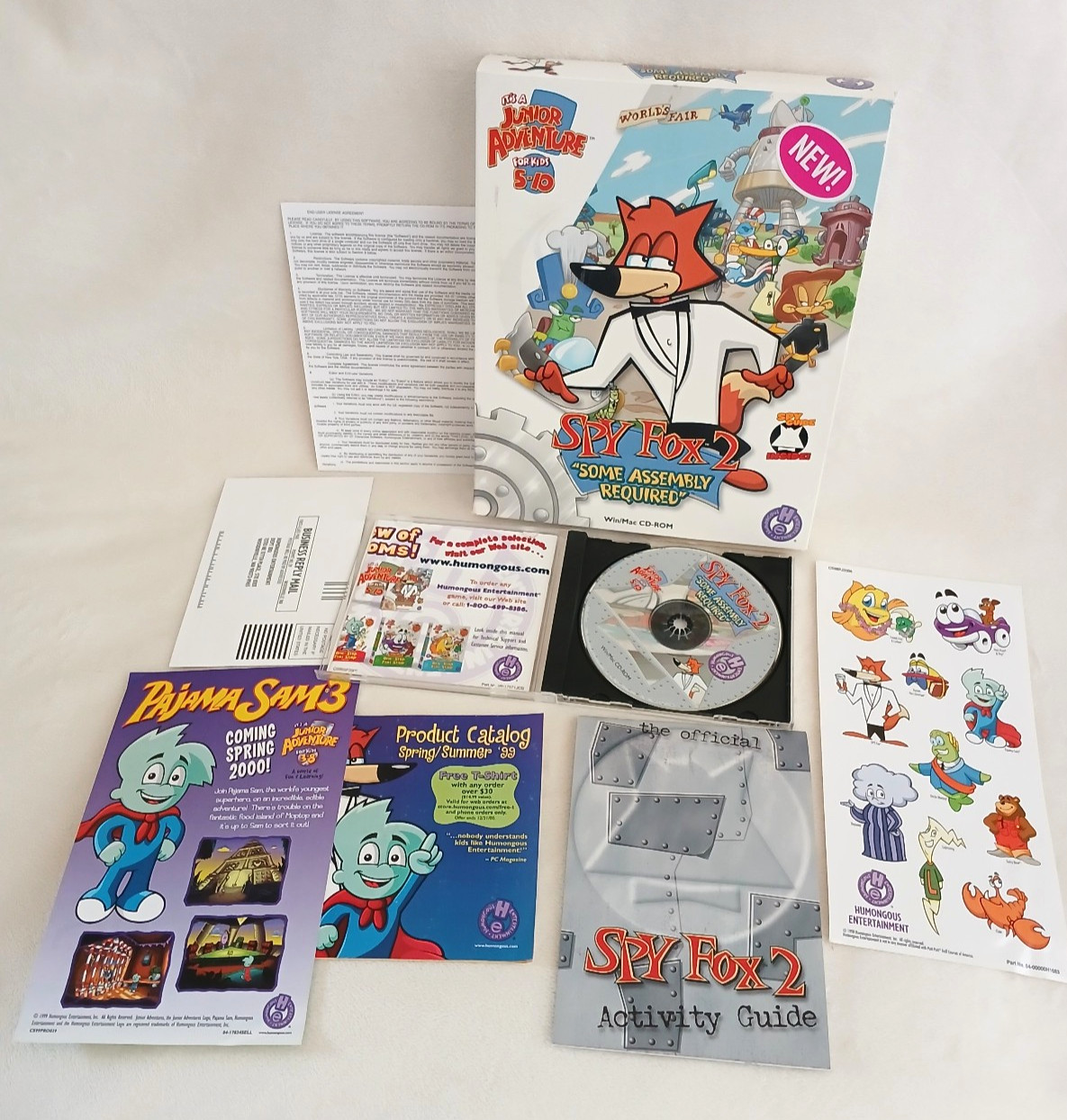 Vintage 1999 Spy Fox 2 Some Assembly Required Complete CD Big Box + Spy Fox 1 CD
