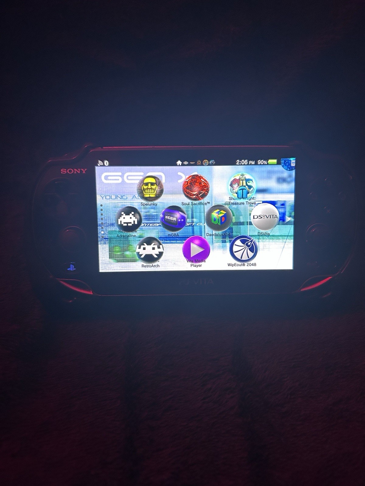 Sony PS Vita PCH-1000 Black 4GB Wi-Fi Handheld w/ Memory Card & Adapter
