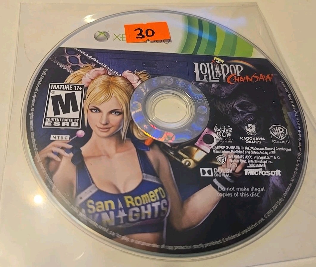 Lollipop Chainsaw (Microsoft Xbox 360, 2012) Loose