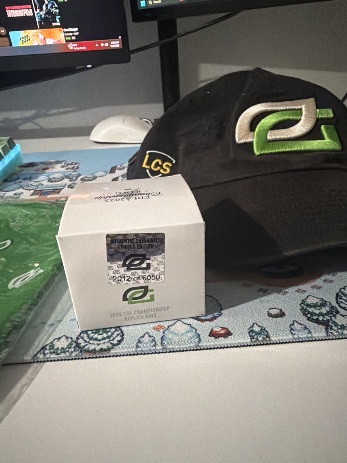 OpTic Gaming Replica Ring 2025 CDL Champs, Optic Gaming Bandana And Rare LCS Hat