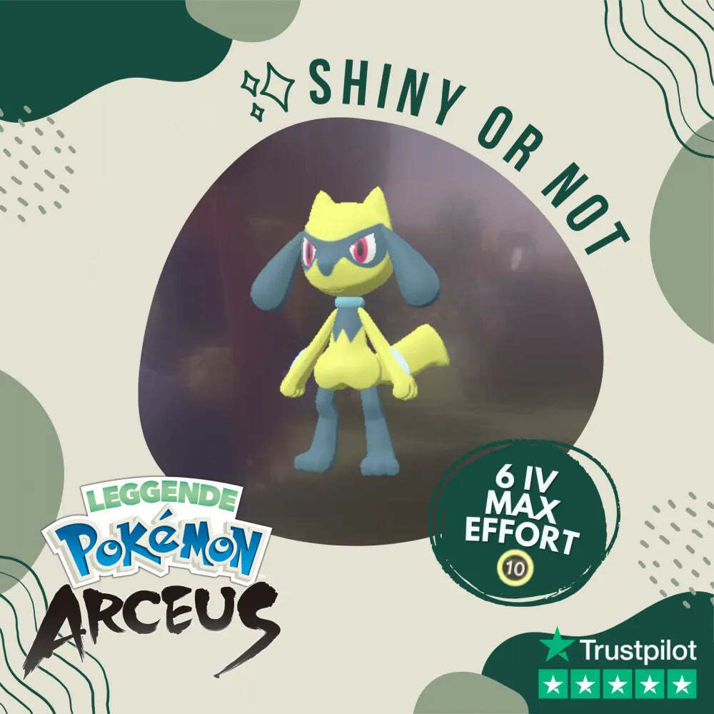 Riolu Shiny ✨ Legends Pokémon Arceus 6 IV Max Effort Custom OT Leggende