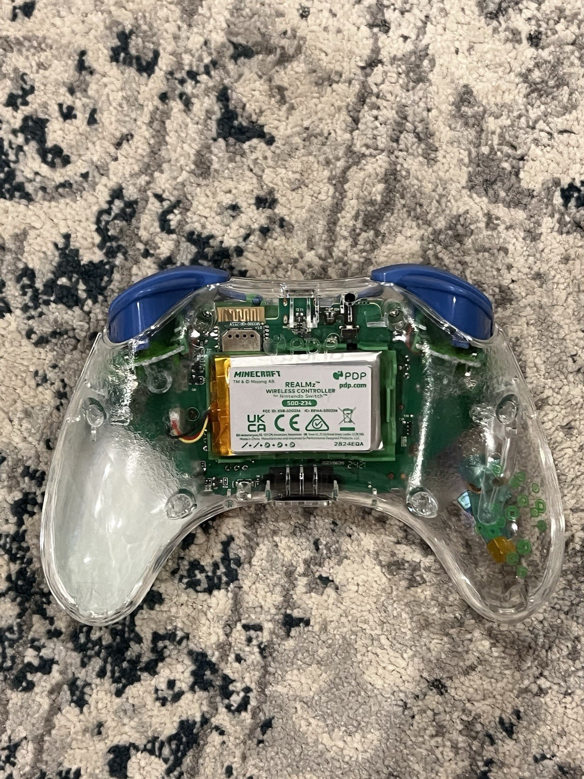 PDP REALMz Wireless Nintendo Switch Pro Controller Minecraft Steve Forest Biome