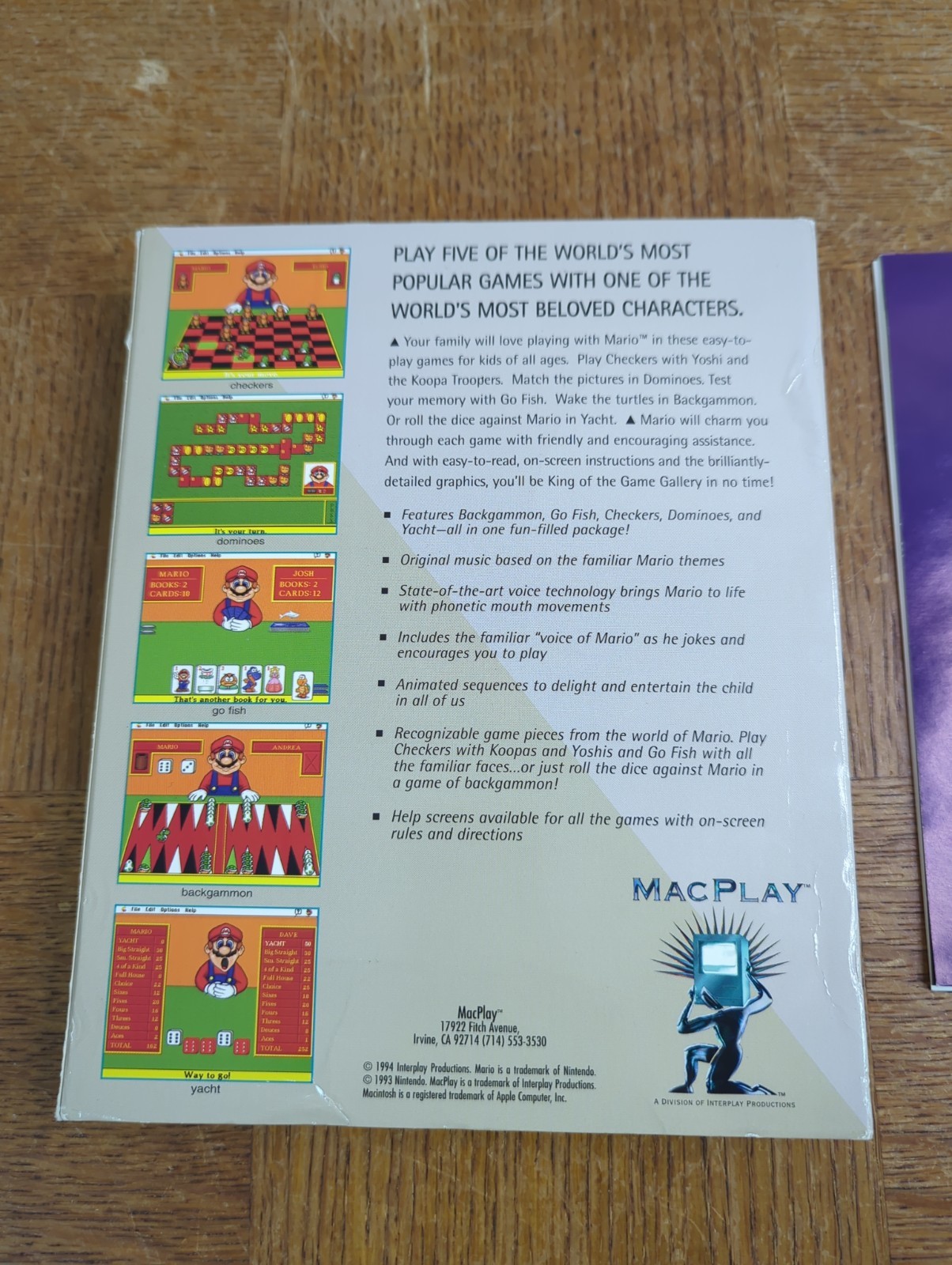 MACPLAY Mario’s GAME GALLERY (4 x Floppy Disk) Apple Macintosh 7 System Complete