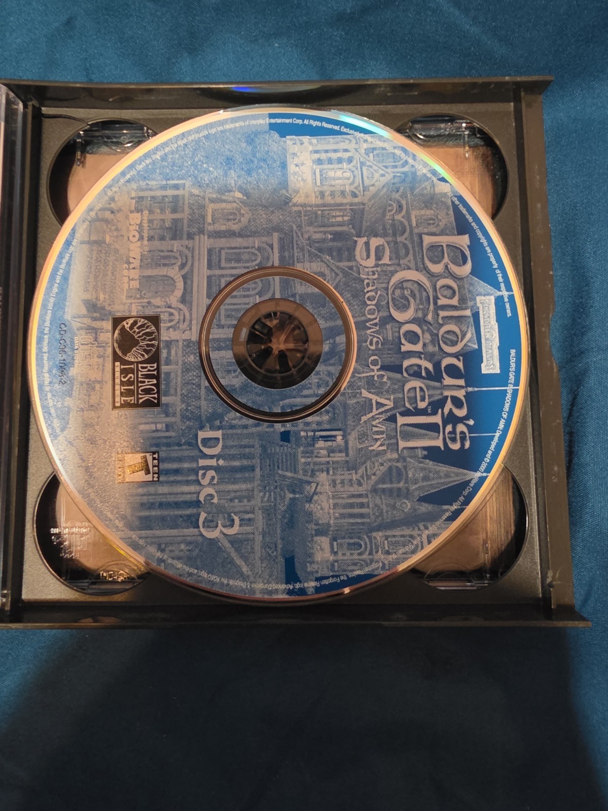 Baldur’s Gate 2 II: Shadows of Amn (PC, 2000) 4 Disc Set VG Complete Rare