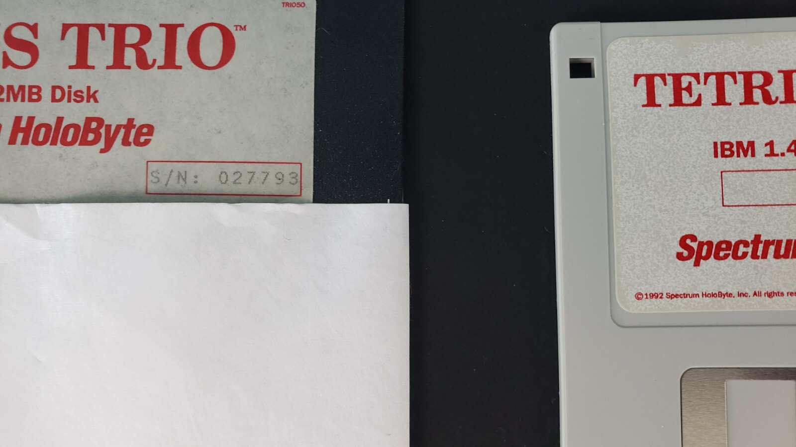 Tetris Trio Spectrum HoloByte IBM PC Video Game Welltris Faces 3.4″ & 5.2 Disks