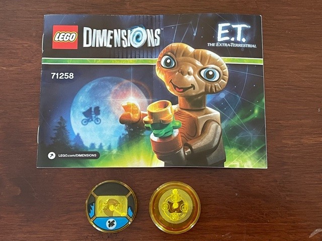 Lego Dimensions E.T. Extra Terrestrial Phone Home Game Tag discs Only 71258